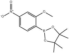 2-(2-甲氧基-4-硝基苯)-4,4,5,5-四甲基-1,3,2-二氧杂硼烷, 1185019-97-9, 结构式