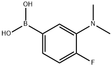 (3-(dimethylamino)-4-fluorophenyl)boronic acid Struktur
