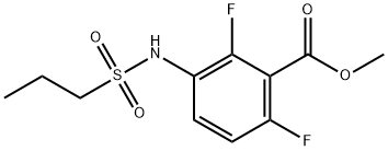 2,6-二氟-3-[(丙基磺酰基)氨基]苯甲酸甲酯,1186223-50-6,结构式