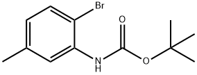 (2-溴-5-甲基苯基)氨基甲酸叔丁酯, 1186637-29-5, 结构式