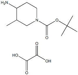 4-Amino-3-methyl-piperidine-1-carboxylic acid tert-butyl ester oxalate Structure