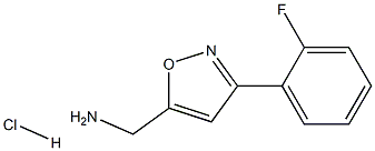 C-3 - (2 - 氟苯基)-5-异恶唑甲胺盐酸盐, 1187928-55-7, 结构式