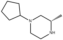 (S)-1-环戊基-3-甲基-哌嗪,1187929-76-5,结构式