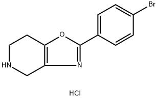 2-(4 - 溴苯基)-4,5,6,7 - 四氢-恶唑并[4,5-C〕吡啶盐酸盐, 1187930-04-6, 结构式