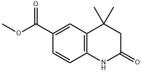 4,4-Dimethyl-2-oxo-1,2,3,4-tetrahydro-quinoline-6-carboxylic acid methyl ester Structure