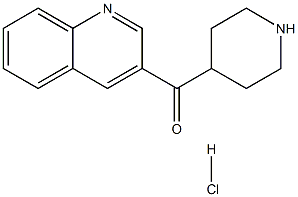 哌啶-4-基(喹啉-3-基)甲酮二盐酸盐 结构式