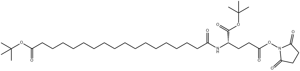 (S)-22-(methoxycarbonyl)-3,20,25,34-tetraoxo-2,29,32,38,41-pentaoxa-21,26,35-triazatritetracontan-43-oic acid Structure
