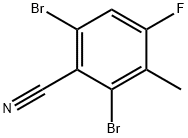 2,6-二溴-4-氟-5-甲基苯腈,1188428-64-9,结构式