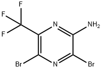 3,5-Dibromo-6-(trifluoromethyl)pyrazin-2-amine Struktur