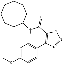 N-cyclooctyl-4-(4-methoxyphenyl)-1,2,3-thiadiazole-5-carboxamide Struktur