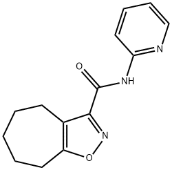 N-(pyridin-2-yl)-5,6,7,8-tetrahydro-4H-cyclohepta[d][1,2]oxazole-3-carboxamide Struktur