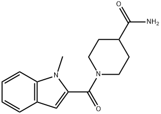 1-[(1-methyl-1H-indol-2-yl)carbonyl]piperidine-4-carboxamide Struktur