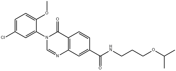 3-(5-chloro-2-methoxyphenyl)-4-oxo-N-[3-(propan-2-yloxy)propyl]-3,4-dihydroquinazoline-7-carboxamide Struktur
