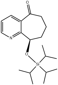 (R)-9-((三异丙基硅基)氧基-6,7,8,9-四氢-5H-环庚[B]吡啶-5-盐酸盐 结构式