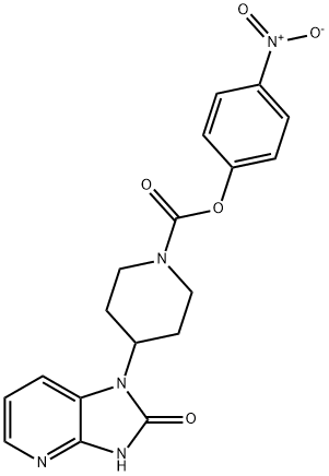 4-NITROPHENYL 4-(2,3-DIHYDRO-2-OXOIMIDAZO[4,5-B]PYRIDIN-1-YL)PIPERIDINE-1-CARBOXYLATE, 1190363-91-7, 结构式