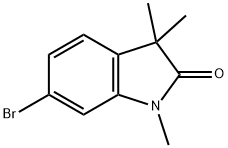 6-溴-1,3,3-三甲基吲哚啉-2-酮 结构式
