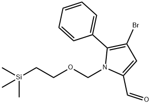 1-[[2-(三甲基硅基)乙氧基]甲基]-4-溴-5-苯基-1H-吡咯-2-甲醛, 1191422-81-7, 结构式