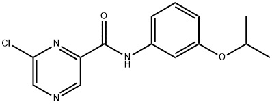 6-Chloro-N-(3-isopropoxyphenyl)pyrazine-2-carboxamide 结构式