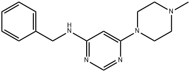 N-Benzyl-6-(4-methylpiperazin-1-yl)pyrimidin-4-amine Struktur