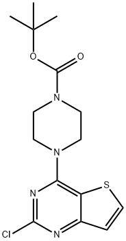 tert-butyl 4-(2-chlorothieno[3,2-d]pyrimidin-4-yl)piperazine-1-carboxylate Structure