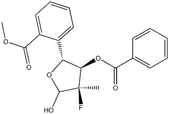 ((2R,3R,4R)-3-(Benzoyloxy)-4-fluoro-5-hydroxy-4-methyltetrahydrofuran-2-yl)methyl benzoate Structure