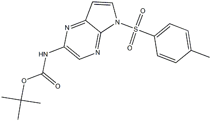 tert-butyl 5-tosyl-5H-pyrrolo[2,3-b]pyrazin-2-ylcarbamate Structure