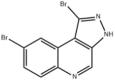 1,8-dibromo-3H-pyrazolo[3,4-c]quinoline 结构式