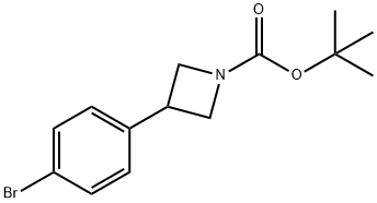3-(4-溴苯基)氮杂环丁烷-1-羧酸叔丁酯, 1203681-52-0, 结构式