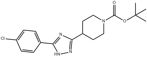 tert-butyl 4-[3-(4-chlorophenyl)-1H-1,2,4-triazol-5-yl]piperidine-1-carboxylate,1205637-02-0,结构式