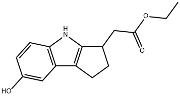 乙基 2-(7-羟基-1,2,3,4-四氢环戊二烯并[B]吲哚-3-基)醋酸盐,1206124-13-1,结构式