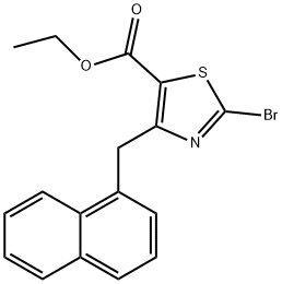 Ethyl 2-bromo-4-(naphthalen-1-ylmethyl)thiazole-5-carboxylate 结构式