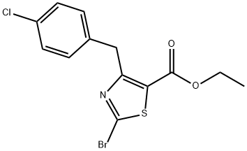 Ethyl 2-bromo-4-(4-chlorobenzyl)thiazole-5-carboxylate 结构式