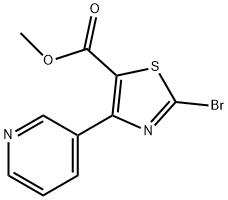 Methyl 2-bromo-4-(pyridin-3-yl)thiazole-5-carboxylate Struktur