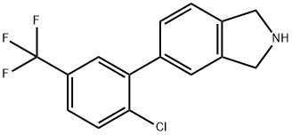 5-(2-Chloro-5-(trifluoromethyl)phenyl)isoindoline,1206970-34-4,结构式