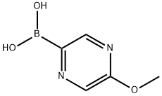 (5-甲氧基吡嗪-2-基)硼酸, 1207738-71-3, 结构式