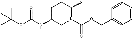benzyl(2S,5R)-5-((tert-butoxycarbonyl)amino)-2-methylpiperidine-1-carboxylate Struktur
