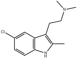 2-(5-chloro-2-methyl-1H-indol-3-yl)-N,N-dimethylethanamine, 1210-81-7, 结构式