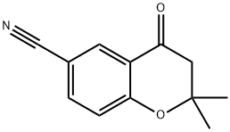 2,2-dimethyl-4-oxochroman-6-carbonitrile Struktur