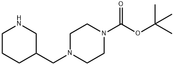 4-(哌啶-3-基甲基)哌嗪-1-甲酸叔丁酯, 1211569-09-3, 结构式