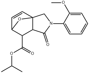 isopropyl 2-(2-methoxyphenyl)-1-oxo-1,2,3,6,7,7a-hexahydro-3a,6-epoxyisoindole-7-carboxylate Structure