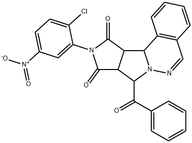8-benzoyl-10-(2-chloro-5-nitrophenyl)-11a,11b-dihydro-8H-pyrrolo[3',4':3,4]pyrrolo[2,1-a]phthalazine-9,11(8aH,10H)-dione Structure