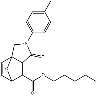 pentyl 1-oxo-2-(p-tolyl)-1,2,3,6,7,7a-hexahydro-3a,6-epoxyisoindole-7-carboxylate Structure
