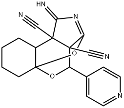 1-imino-4-(pyridin-4-yl)-3a,4,6,7,8,9,9a,9b-octahydro-1H-3,5a-epoxychromeno[3,4-c]pyrrole-3a,9b-dicarbonitrile Structure