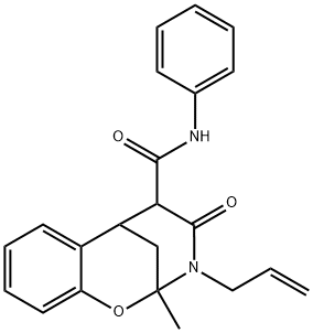 3-allyl-2-methyl-4-oxo-N-phenyl-3,4,5,6-tetrahydro-2H-2,6-methanobenzo[g][1,3]oxazocine-5-carboxamide Structure