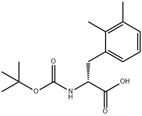 (2R)-2-[(TERT-BUTOXY)CARBONYLAMINO]-3-(2,3-DIMETHYLPHENYL)PROPANOIC ACID 结构式