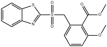 Methyl 2-((benzo[d]thiazol-2-ylsulfonyl)methyl)-6-methoxybenzoate Structure