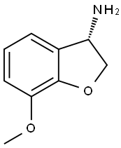 (S)-7-甲氧基-2,3-二氢苯并呋喃-3-胺, 1213413-77-4, 结构式