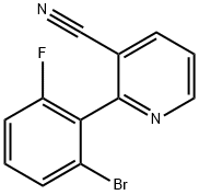 2-(2-Bromo-6-fluorophenyl)nicotinonitrile,1213704-92-7,结构式