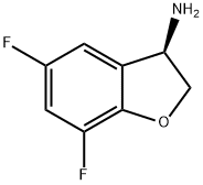 (R)-5,7-二氟-2,3-二氢苯并呋喃-3-胺, 1213895-29-4, 结构式