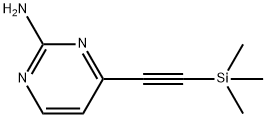 4-((trimethylsilyl)ethynyl)pyrimidin-2-amine Structure
